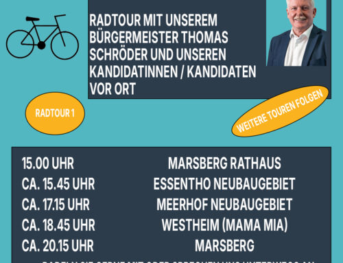 Start unserer Radtouren durch das Stadtgebiet